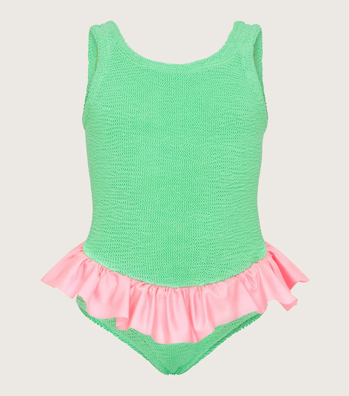 KIDS DUO DENISE CRINKLE LIME & BUBBLEGUM SWIM