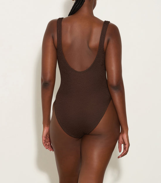 CELINE METALLIC CHOCOLATE CRINKLE SWIM