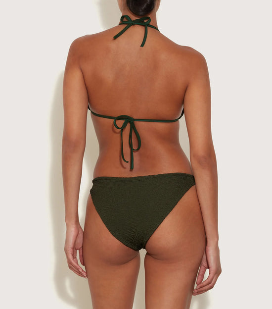 EVA CRINKLE METALLIC KHAKI BIKINI