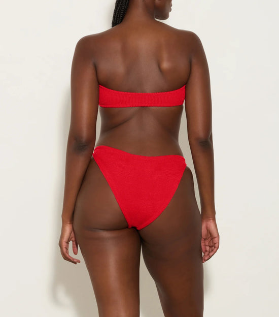 JEAN CRINKLE RED BIKINI