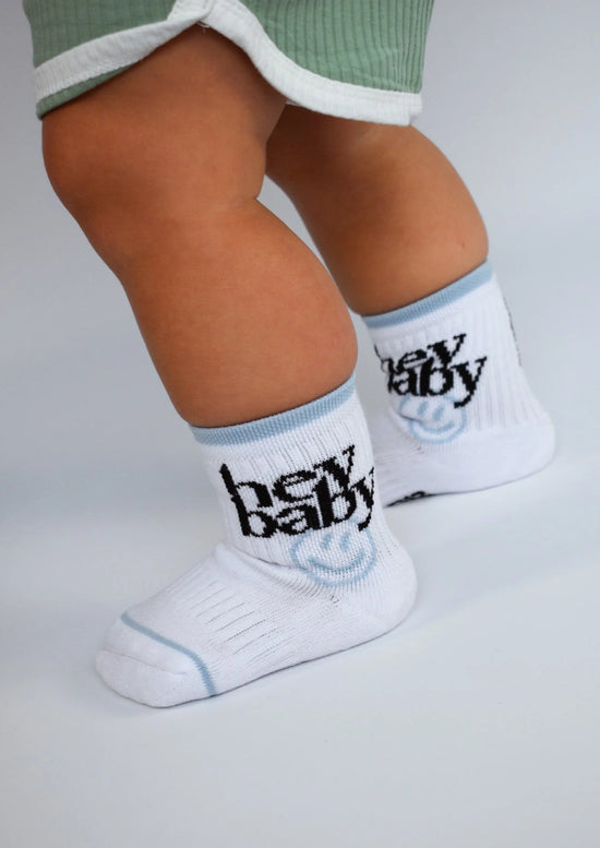 SOXYGEN HEY BABY SMILE BLUE SOCKS