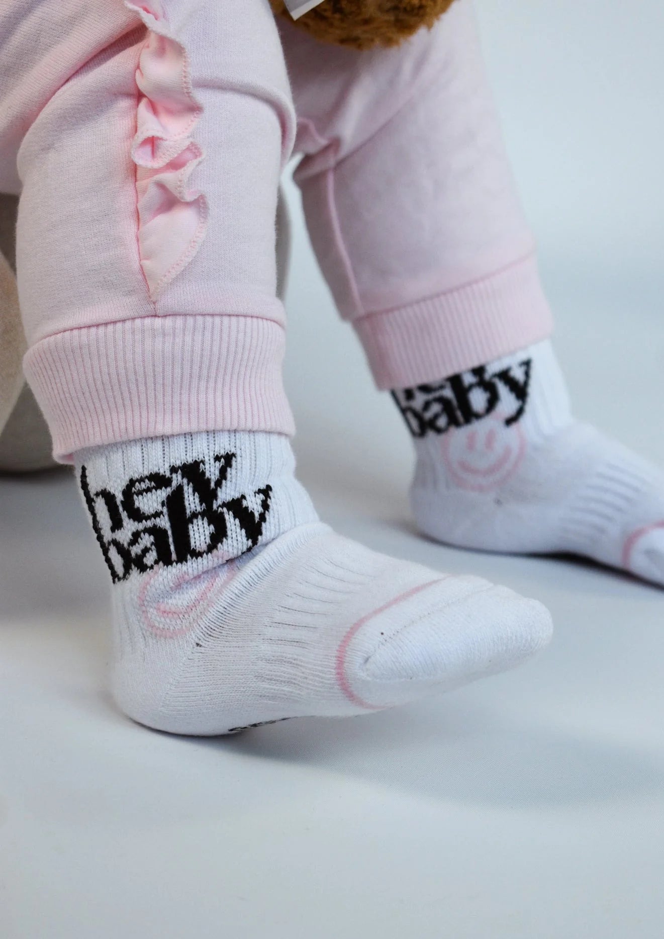 SOXYGEN 216 HEY BABY SMILE PINK SOCKS